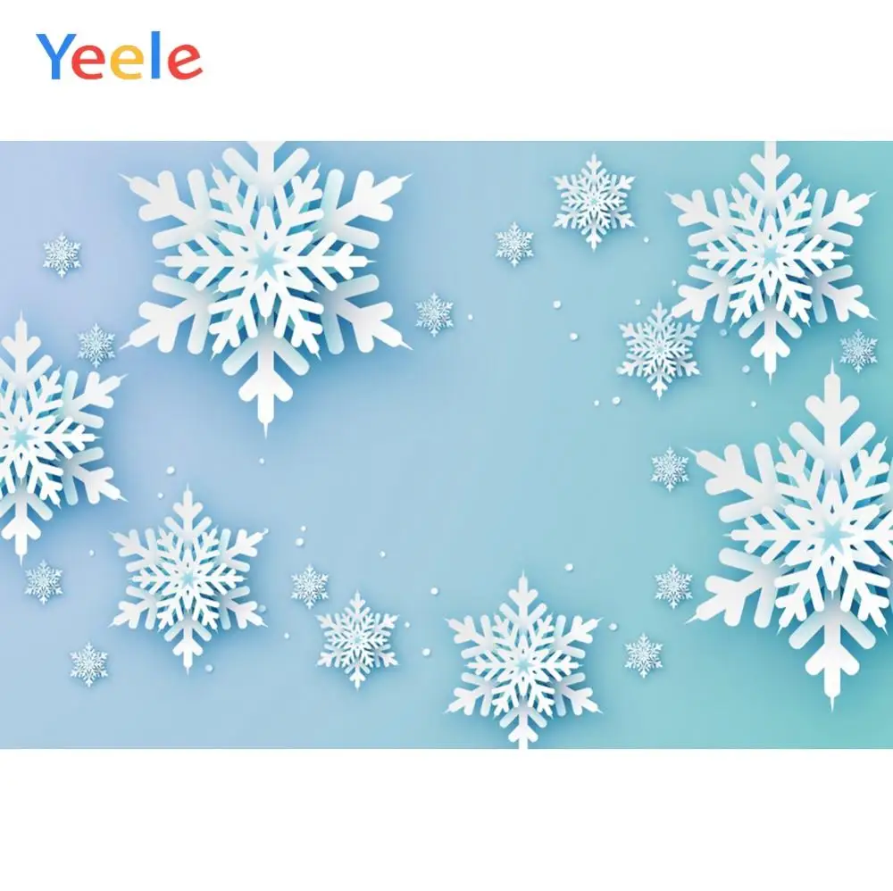 

Yeele Christmas Party Photocall Snowflake Customized Photography Backdrop Personalized Photographic Backgrounds For Photo Studio