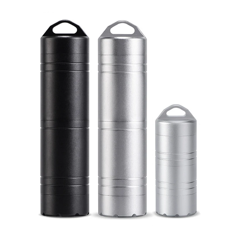 

S/L Aluminum Alloy Seal Bottle Waterproof Medicine Storage Bottle Outdoor EDC Pocket Tool