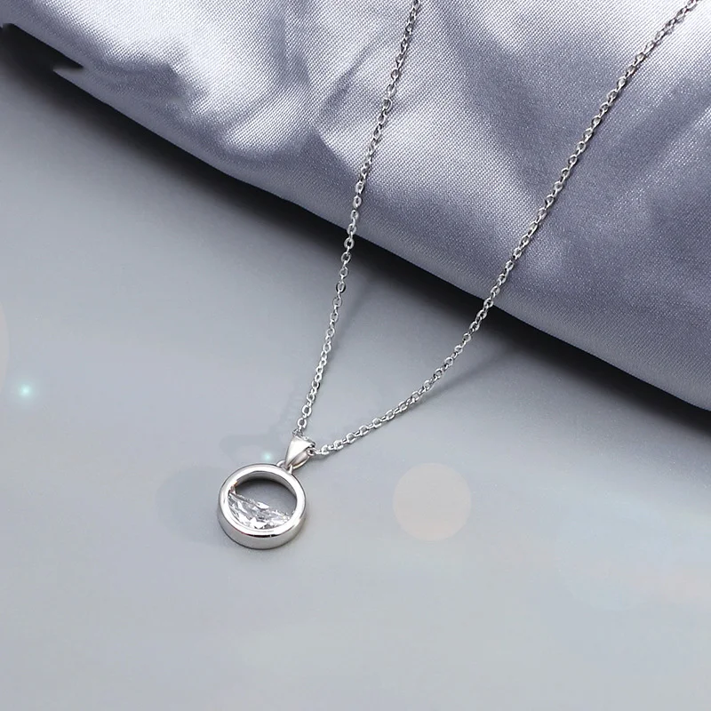 925 Sterling Silver Clavicle Necklace For Women Korean Style Elegant