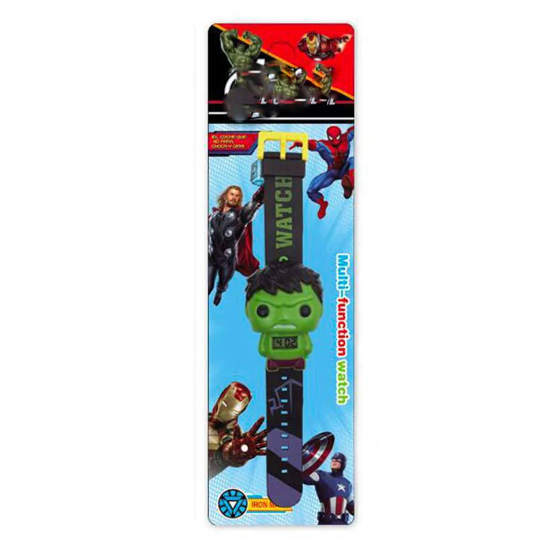 Мстители, Железный Человек-паук, детские часы, Бэтмен, Китти, электронные Мультяшные детские наручные часы для студентов, мальчиков, девочек, детские наручные часы - Цвет: N with box