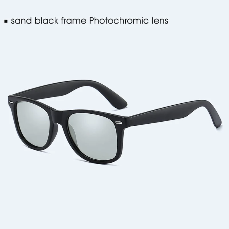 Классические квадратные мужские вождения фотохромные солнцезащитные очки поляризованные Хамелеон обесцвечивание солнцезащитные очки для женщин Oculos De Sol Masculino - Цвет линз: sand black frame
