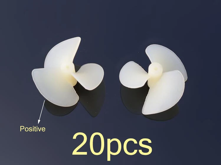 

20Pcs 2mm Boat Model Propeller Plastic Propellers White CW CCW Nylon Screw for DIY Model Boat 2mm Shaft Diameter 36/42mm