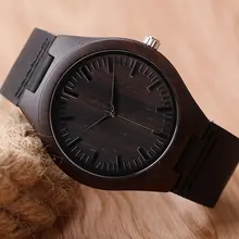 Casual Nature WoodBamboo Genuine Leather Band Strap Wrist Watch Sport Novel Creative Men Women Analog Relogio Masculino