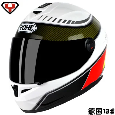 YOHE YH966 мотобайк Casco Capacete De Moto зимний теплый водонепроницаемый ветрозащитный мотоциклетный полный гоночный шлем - Цвет: Style 9