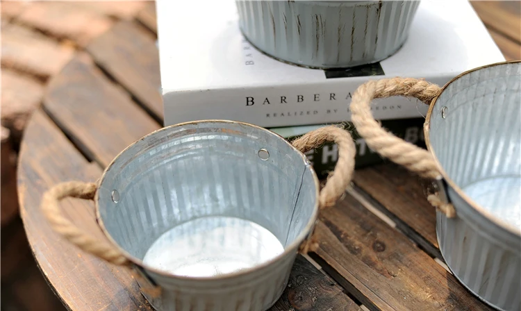 garden decoration pot metal old (10)