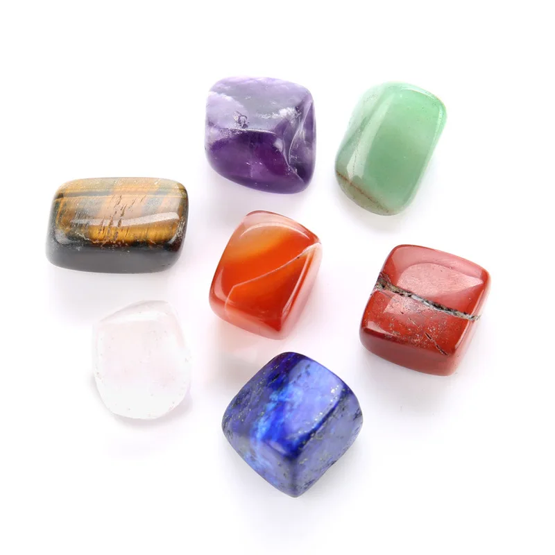 Seven Chakra камень 7 цветов в наборе Йога чакра нерегулярные рейки Исцеляющие