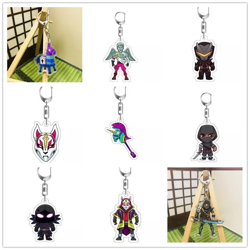 

2.16 inch Game Fort night Acrylic Action Figures key chain Model Party Decoration Gift Desk Decoration FORTNIGHT Drop shipping