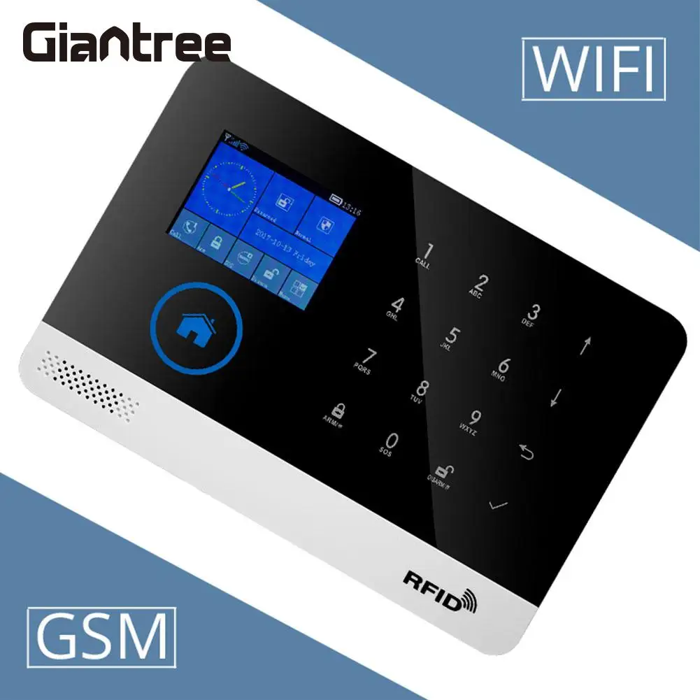 

GSM+GPRS+WIFI Alarm Security System Multifunctional PIR Motion Wireless Alarm System Burglar Security Auto-Dial