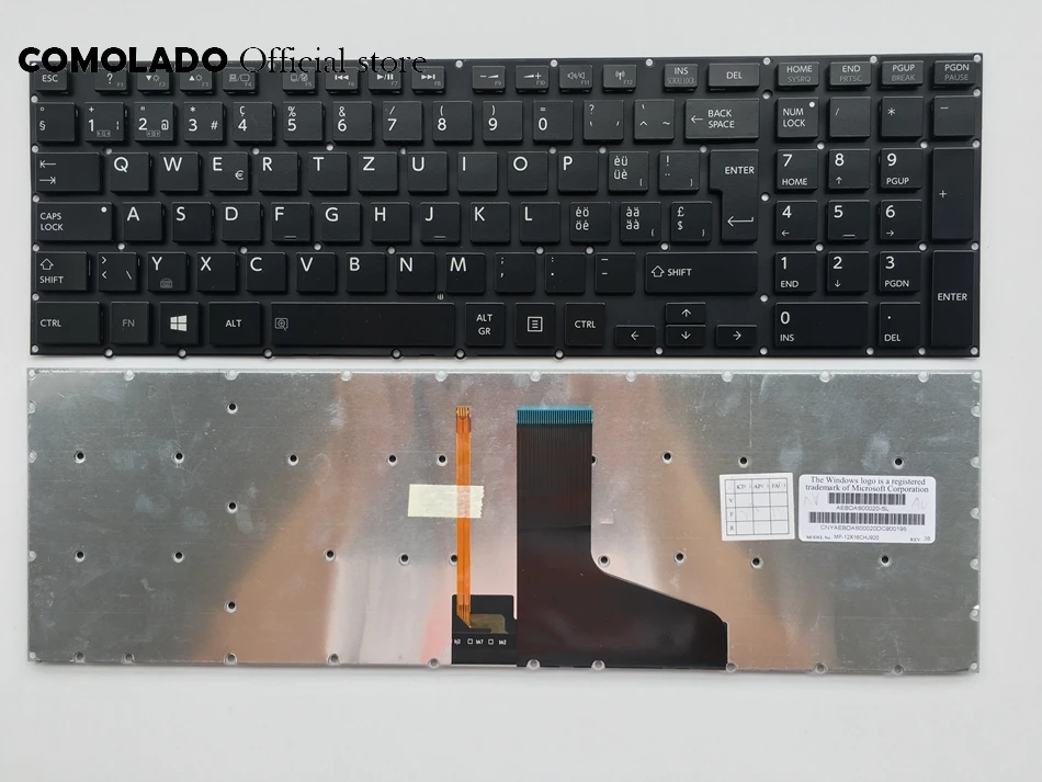 

SW Swiss Keyboard For Toshiba Satellite p50 P50-A P50t P55 black Without Frame Backlit Keyboard SW Layout