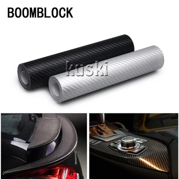 

BOOMBLOCK 30*127cm Car Styling Carbon Fiber Sticker For Skoda Octavia A7 A5 Audi a4 b6 a3 a6 c5 b8 b7 c6 q5 Lada VW Accessories