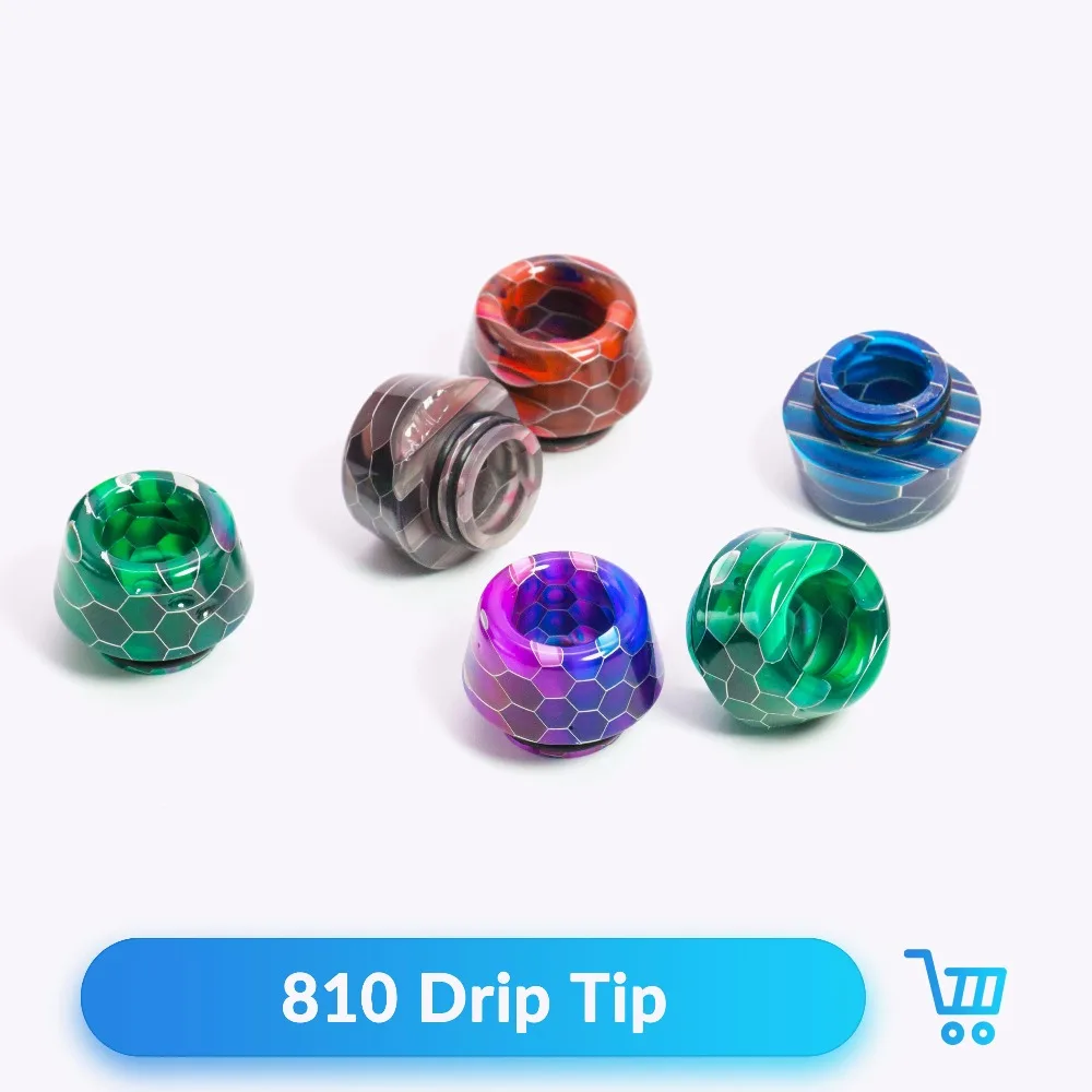 

Quartz Banger 810 Snake Drip Tip Epoxy Resin for V8 V12 Tank Vaporizer Atomizer Vape 810 Mouthpieces E Cigarette Accessories