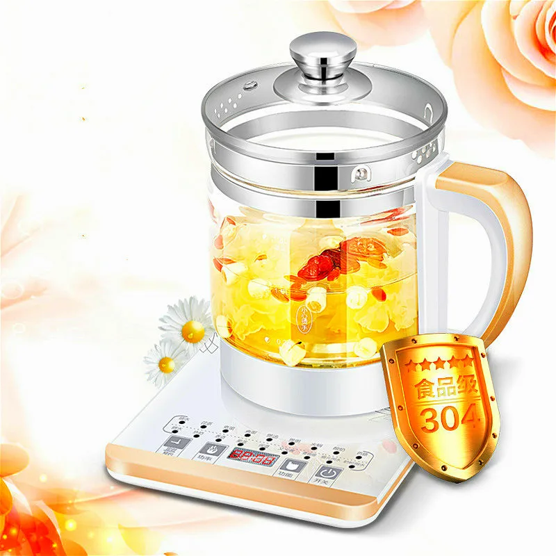 110V USA Japan Electric Kettle 18 Functions Thermal Insulation Glass Boiling Pot 1.5L Anti-dry Health Preserving Pot Automatic цена 110V USA Japan Electric Kettle 18 Functions Thermal Insulation Glass Boiling Pot 1.5L Anti-dry Health Preserving Pot Automatic цены онлайн