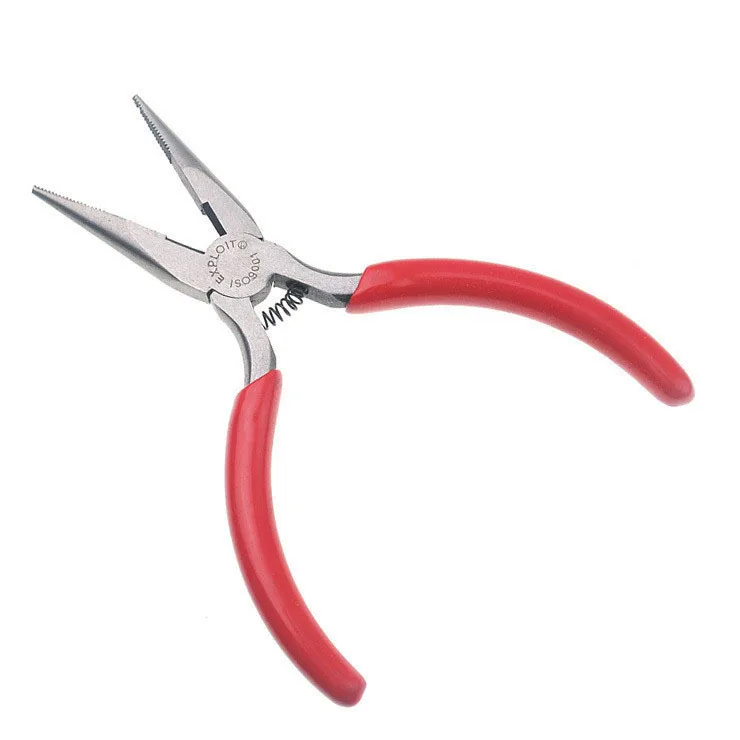 Exploits 45 Steel Mini Needle Nose Plier with Teeth Long Flat Nose