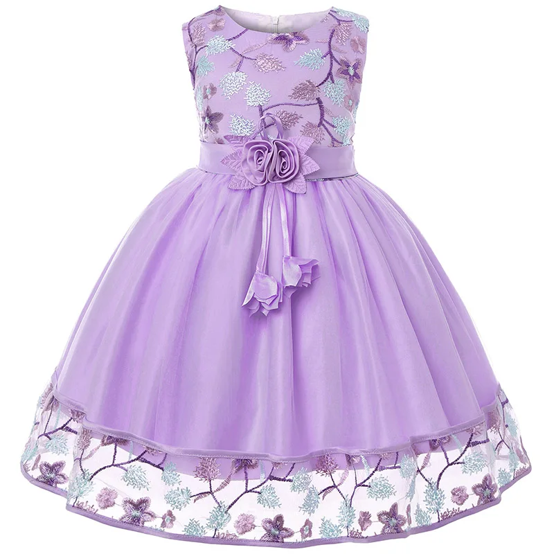 Элегантное свадебное платье для девочек; детская одежда с принтом; платья для девочек с цветочным принтом; детская одежда; вечернее платье принцессы - Цвет: as picture