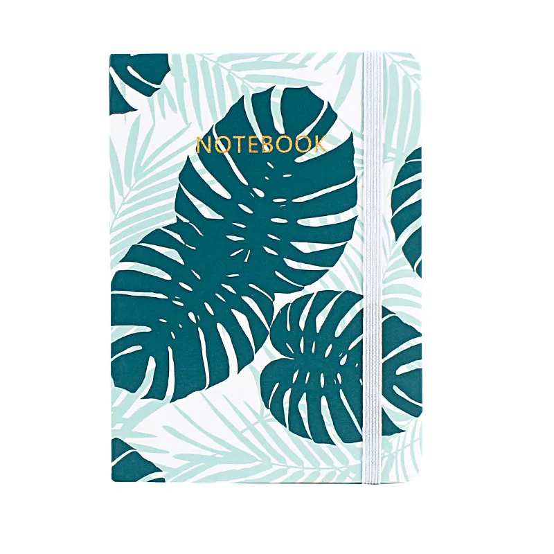 A7 Plam Hardcover Ruled Notebook Forest Leaves Art Bullet Journal Notebook Stationery Creative SketchBook Bujo Stationery