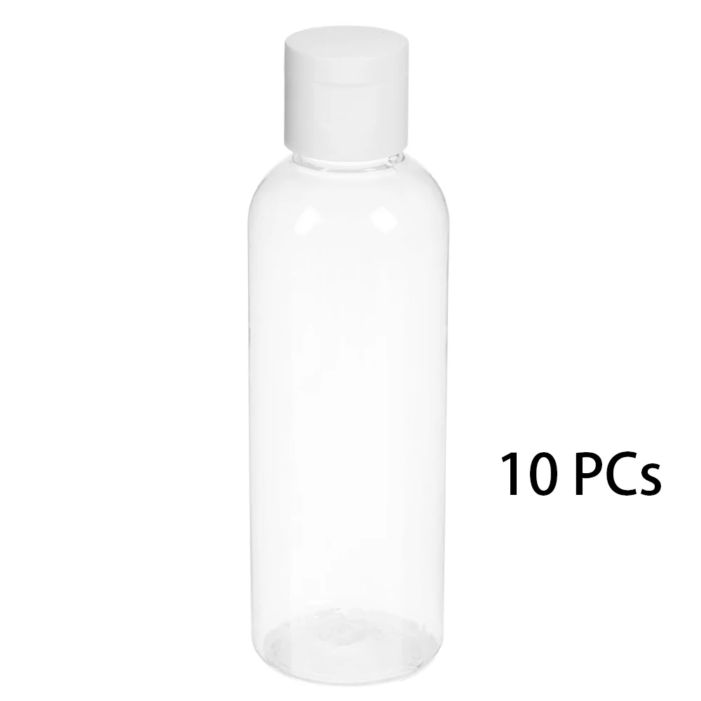 100 ml пустой макияж многоразового бутылки Прозрачный Малый Простой бутылки жидкости косметические контейнеры ясно флип-топ Кепки Jar - Цвет: 10 PCs