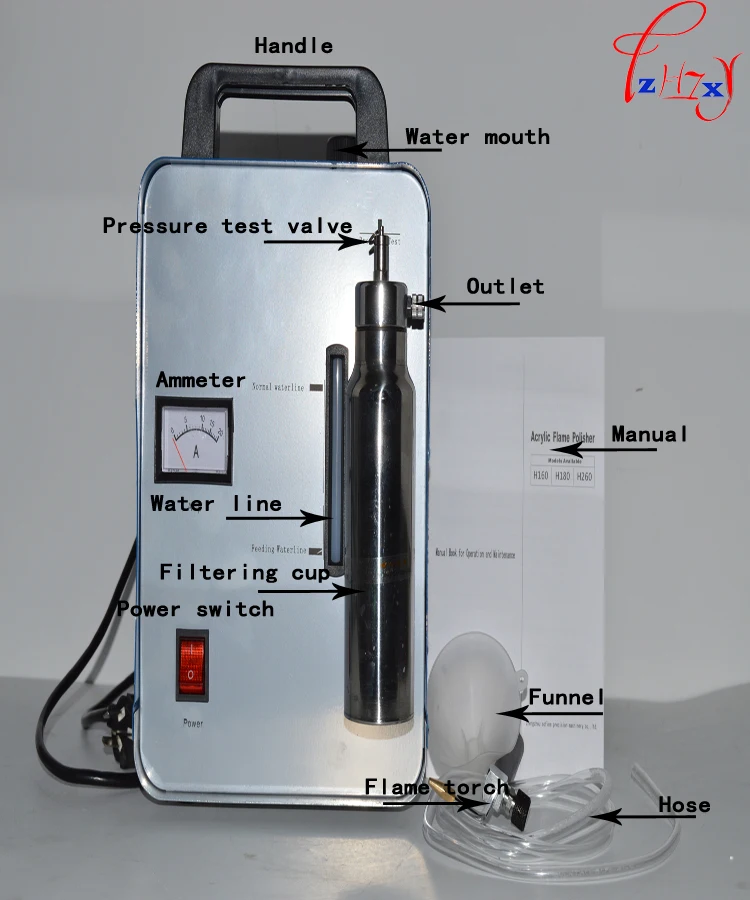 Высокая мощность H160 полировка акрила пламенем машина слово Кристалл кислородный Водород полировщик акриловый пламенный полировщик 220 В 1 шт