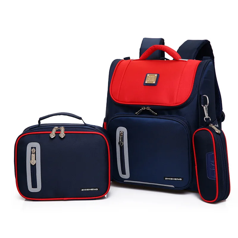 Детские школьные сумки для девочек и мальчиков, рюкзак для детей, ортопедический рюкзак, школьный рюкзак, набор, детский Ранец, sac enfant - Цвет: red