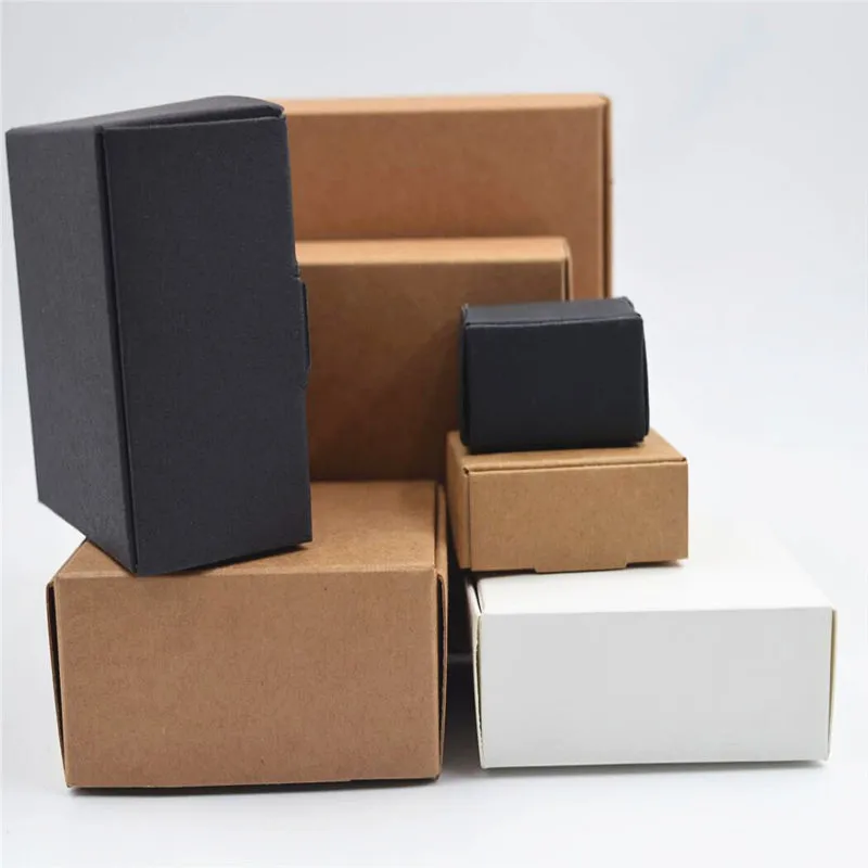 

Alice, 50pcs/lot, Black/White kraft Paper Box, Handmade Soap Box, Jewelry or Cake party favor box, Lowest price!