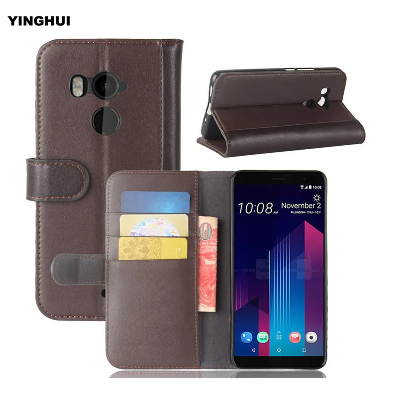 Yinghui для HTC u11 плюс + Лидер продаж защитный флип кожи Стенд силиконовый чехол