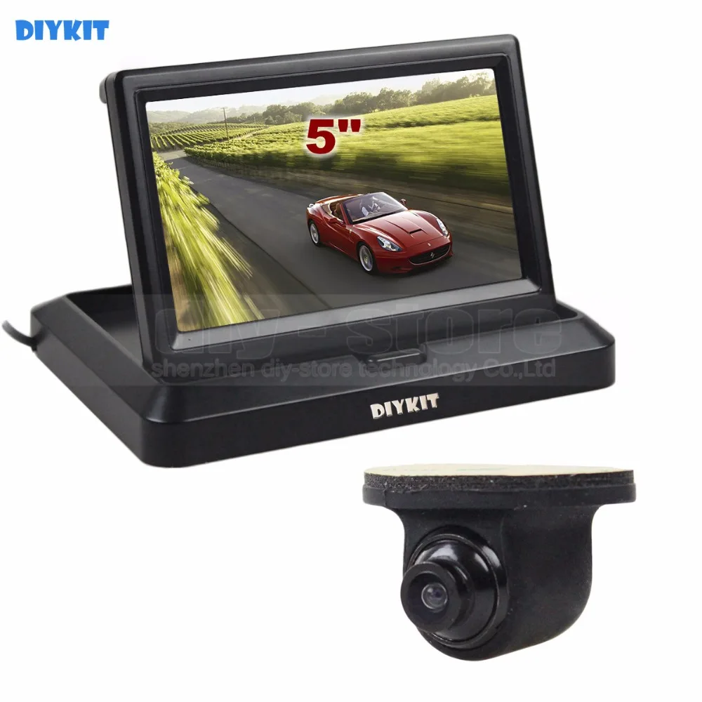 DIYKIT Wired 5 Inch Rear View Monitor Car Monitor Waterproof HD Rear View Car font b