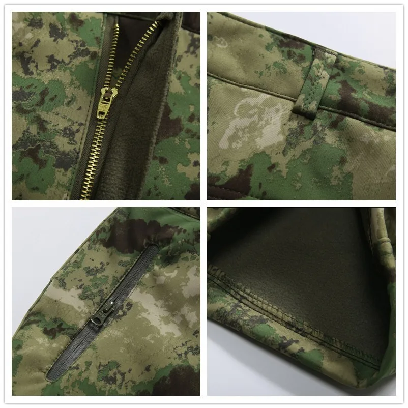 Invierno Caliente Fleece Tactical militar senderismo pantalones para hombre Shark Skin Soft Shell pantalones al aire libre Trekking caza Camo ejército Pantalones Invierno Caliente Fleece Tactical militar senderismo pantalones para hombre Shark Skin Soft Shell pantalones al aire libre Trekking caza Camo ejército Pantalones