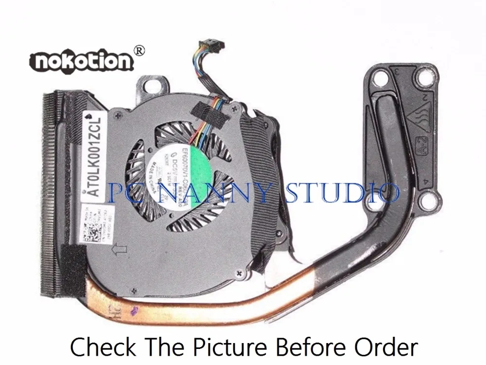 NOKOTION FOR lLatitud E6330 09VGM7 9VGM7 Cooling Fan & Heatsink Assembly Radiator Cooler WORKING | Компьютеры и офис