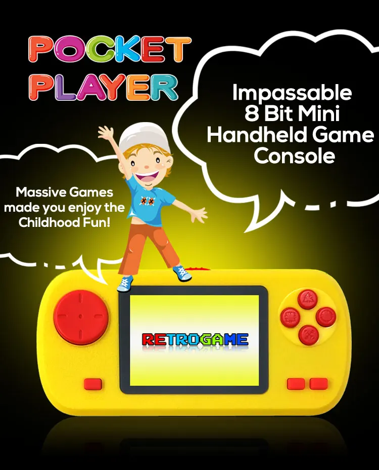 New Cheap 8 Bit mini Classic Handheld Portable Game Console Built in 288 No Repeat  Super Games