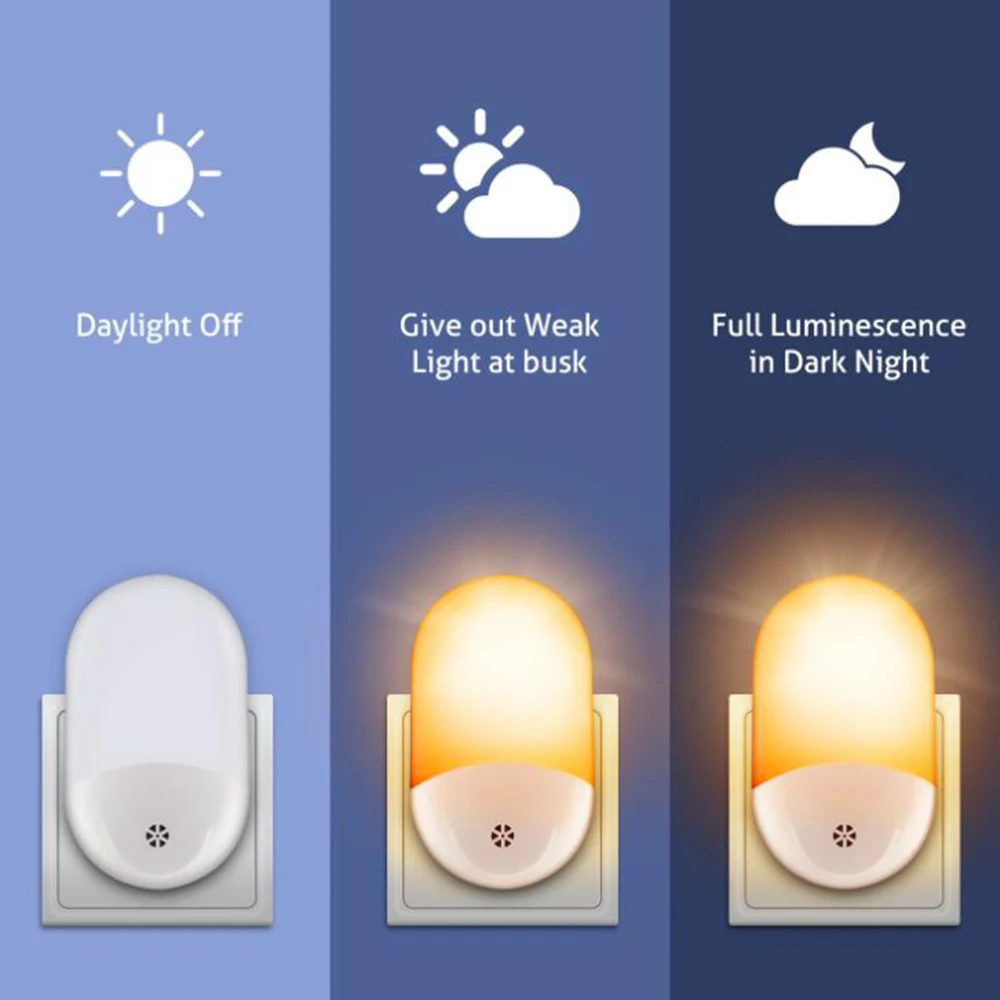 Светодиодный светильник с датчиком, теплый белый светодиодный ночник для спальни, ванной комнаты, кухни, прихожей, Stairs-4PACK