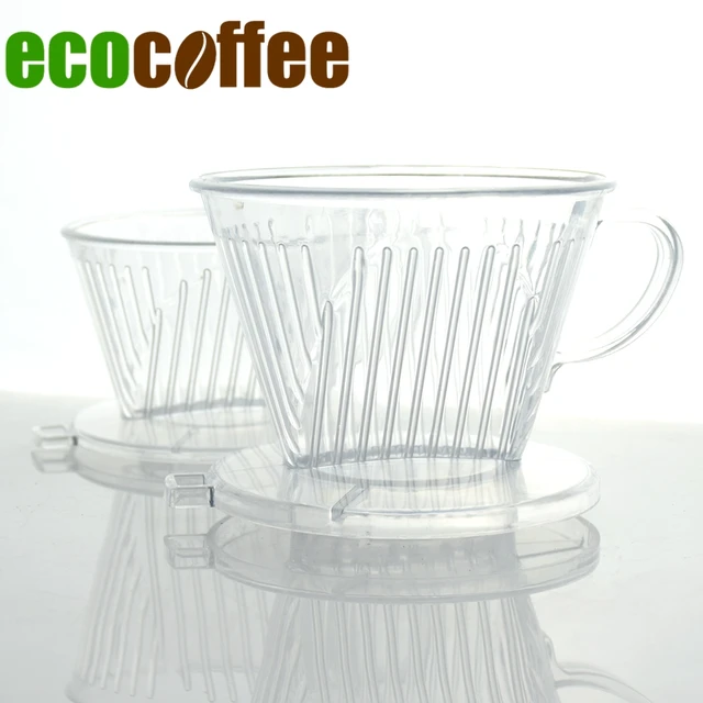 Best Offers 2018 New  Arrival Plastic V60 Coffee Dripper Clear 01 Size 02 Size Coffee Paper Filters 40Pcs Barista Tools