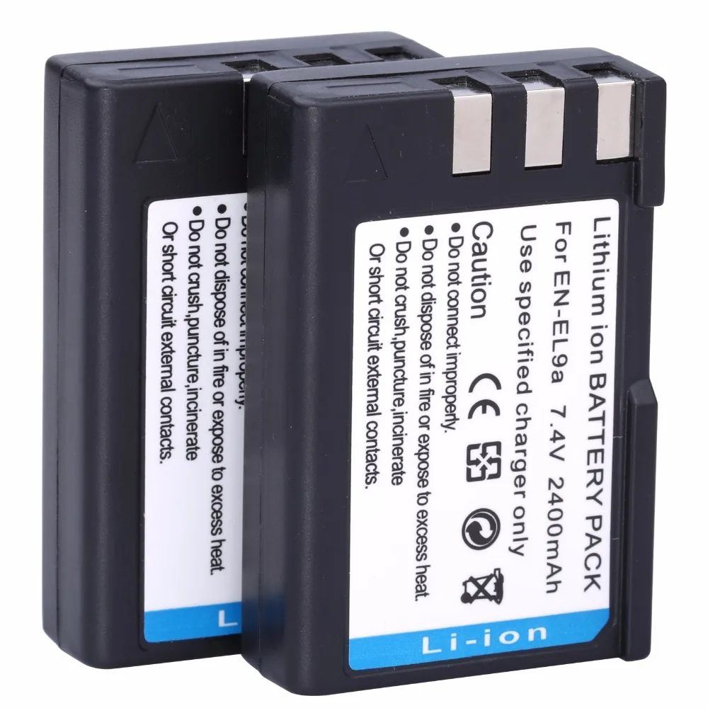 2 Pz En-El9 En El9 En-El9A En El9A Batteria Per Fotocamera Digitale Agli Ioni Di Litio Akku Per Nikon En-El9A D40 D60 D40X D5000 D3000