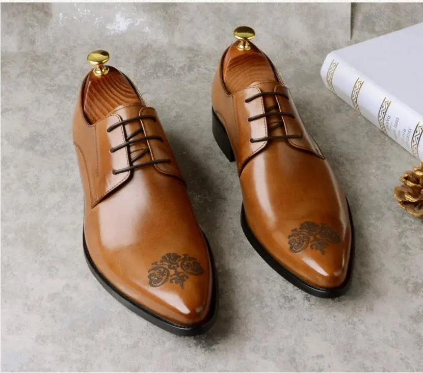 JOZIGBEMA/брендовые итальянские мужские официальные туфли из натуральной кожи; удобные высококачественные мужские свадебные туфли