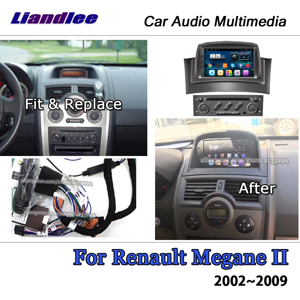 Liandlee 7 дюймов Android для Renault Megane II 2002~ 2009 стерео радио видео Wifi Carplay DVD карта gps Navi навигация Мультимедиа