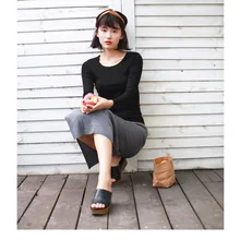 Высокое качество сужающаяся к талии не раздражающих кожу мягкие однотонные Цвет, с круглой горловиной, Для женщин нижнее белье