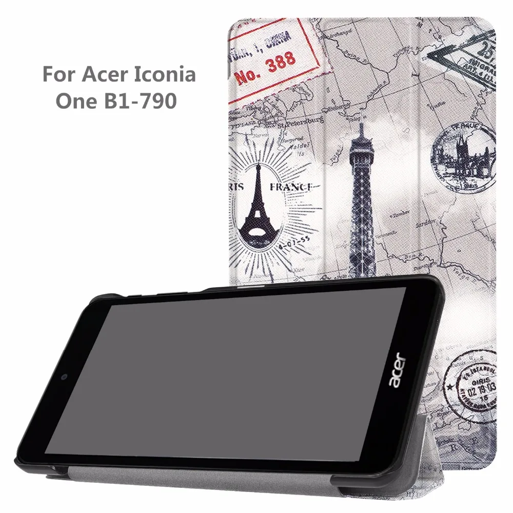

Flip magnetic Cover Case For Acer Iconia One 7 B1-790 Tablet printed cover case for Acer Iconia One B1-790+gift