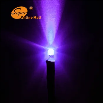 

50pcs 3MM uv LED DIODE 12V Pre-Wired Resistor Diods Round top 20 CM Pre Wired Light