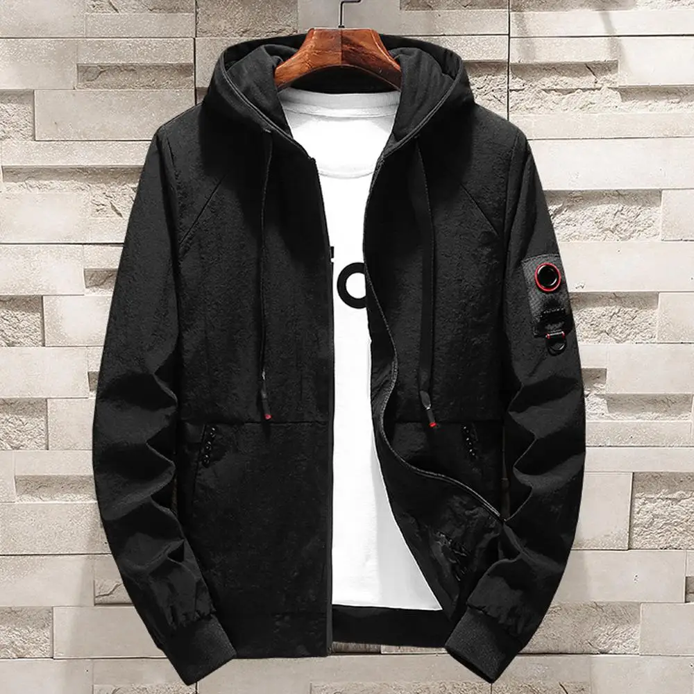 

Men Spring Autumn Waterproof Hoodies Hoodie Fashion Style Hoodie Fit Pure Color Sports Jacket Coat Sweatshirt Streetwear j10