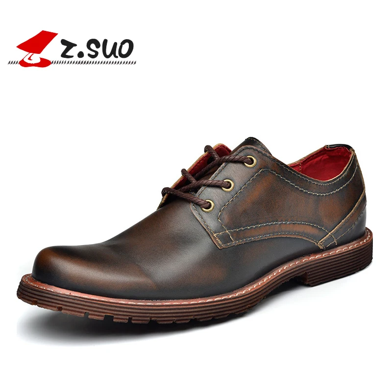 

Z. Suo Top quality men shoes Genuine leather Men dress shoes Brand man business oxford shoes Handmade men flats shose ZS2311