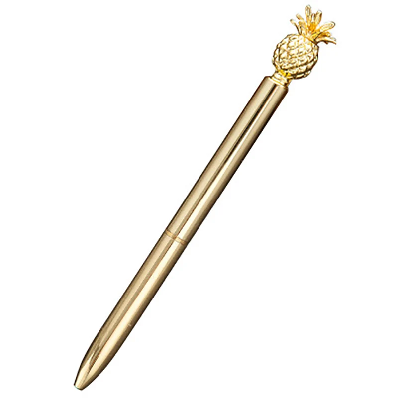 

Rose Gold Pen 1.0mm Metal Ballpoint Pen New Strange Pineapple Pen Stationery Gift Kawaii 3 Color Optional School Office Supplies