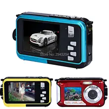 Dual Screen Camera HD LCD Screen 16X Digital Zoom 24MP Max Waterproof Diving 3M Digital Camera