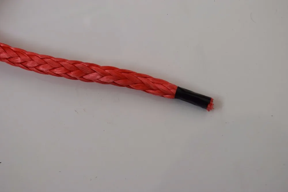 شحن مجاني 4 ملليمتر * 15 متر الحمراء الاصطناعية ونش حبل ، atv الونش الخط ، قارب ونش حبل ، uhmwpe حبل