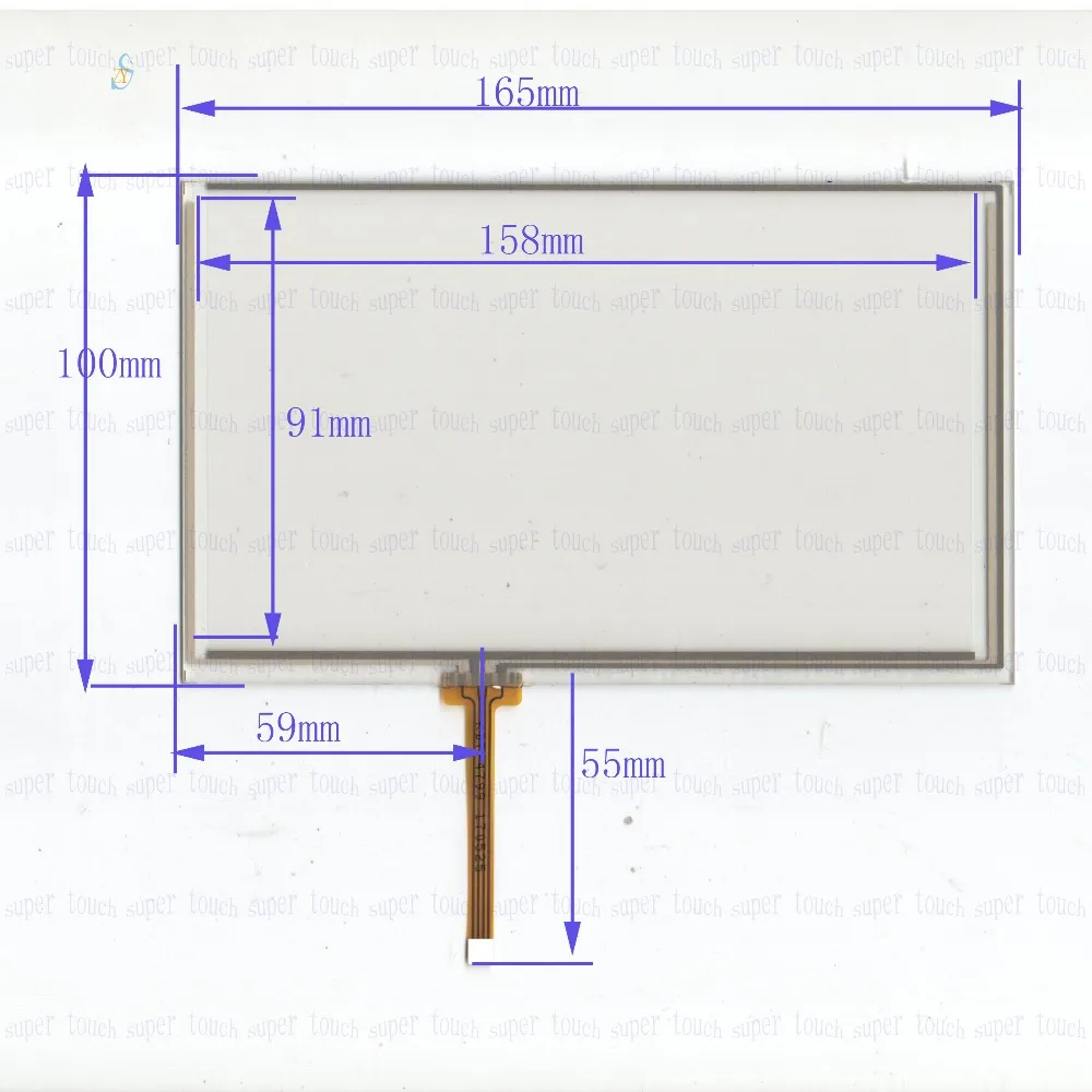 

ZhiYuSun 165mm*100mm KDT-4799 6inch Touch Screen glass 4 wires resistive USB touch panel overlay kit 165*100 TOUCH SCREEN