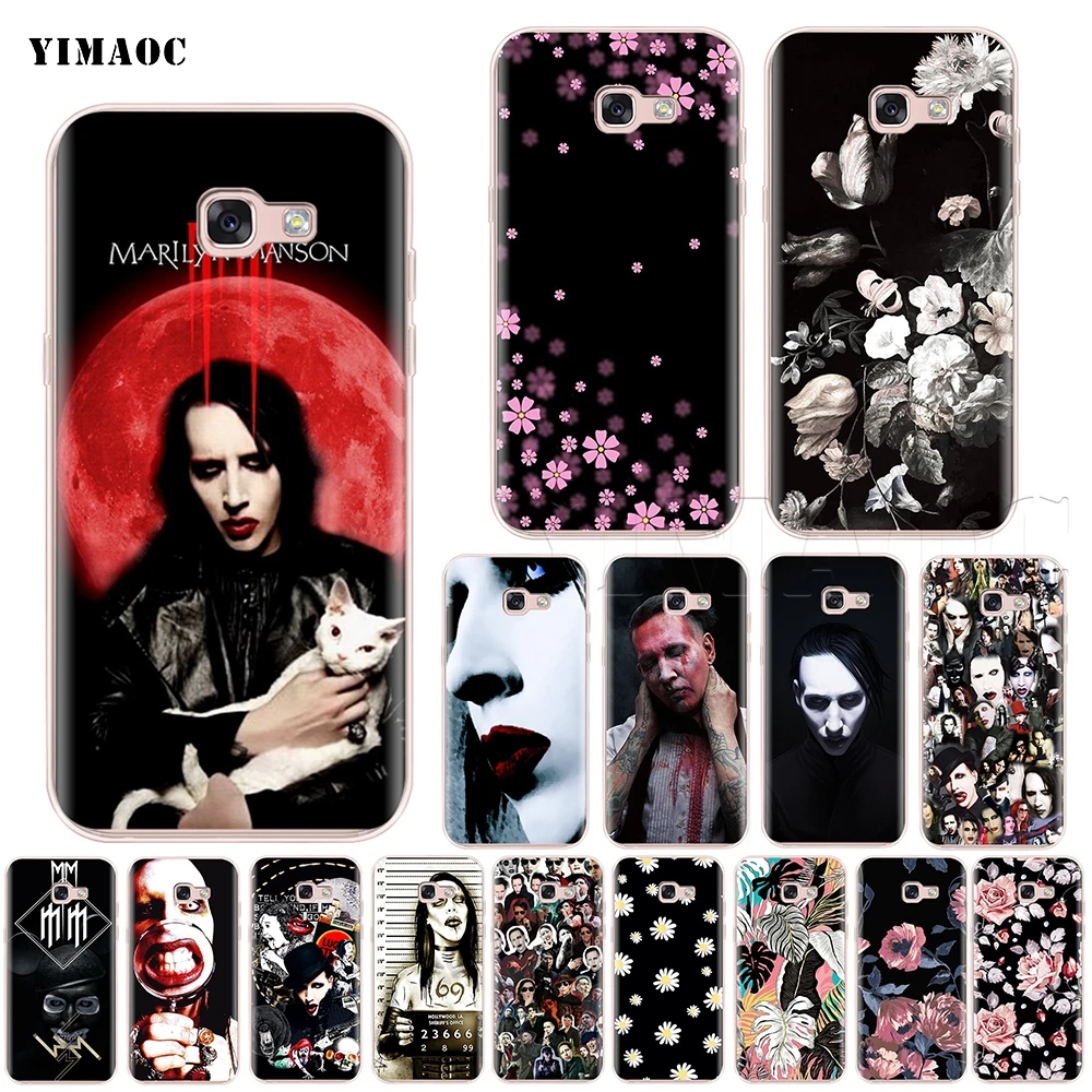 

YIMAOC Marilyn Manson Silicone Case for Samsung Galaxy S7 S8 S9 Edge Plus J3 J5 J7 A5 A6 A8 Note 8 9