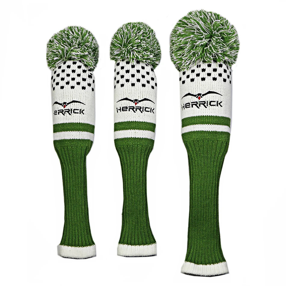 3 قطعة/المجموعة الصوف حك نوادي الجولف الممر السالك Headcovers جولف حماية يغطي 3 الألوان لتختار شحن مجاني