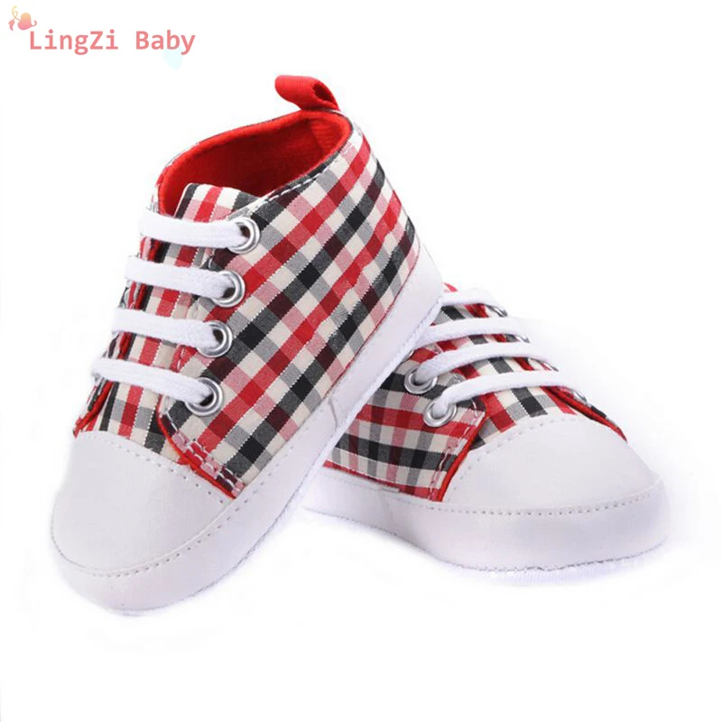 

Fashion Baby Shoes Girls Boys Rainbow Canvas Shoes Soft Casual Lace Prewalkers Sneaker