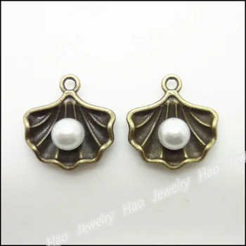 

60pcs Vintage Charms Shell Pendant Antique bronze Zinc Alloy Fit Bracelet Necklace DIY Metal Jewelry Findings