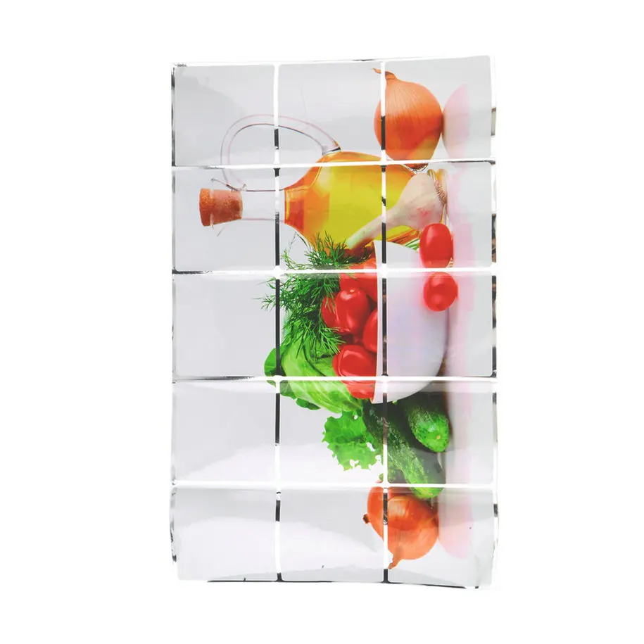 PVC Kitchen wall sticker Waterproof oil pollution prevention High temperature resistant Anti Lecythus Decoration Sticker 75*45cm