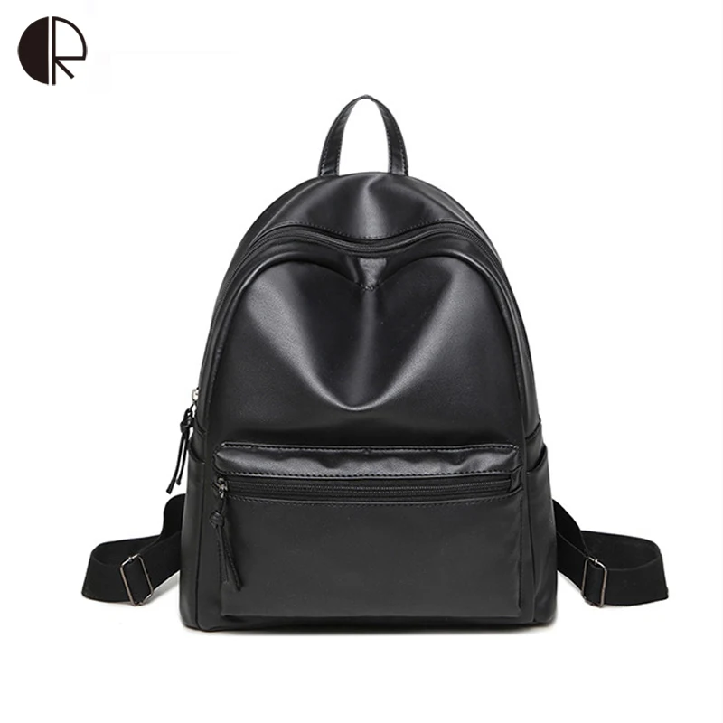 

New Arrival Boys/Girls PU Leather Backpack Students Black Leisure Schoolbag Teens Travel Bag Backpacks for Middle School/College