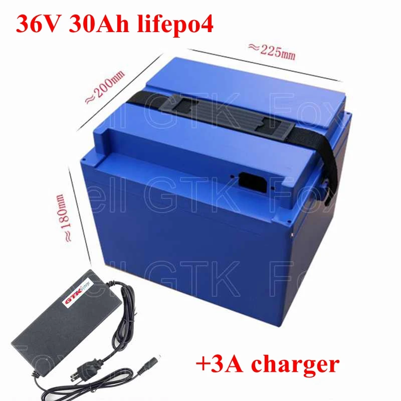 Marke 36V 30Ah lifepo4 batterie pack 30ah 36v lifepo4 batterie mit BMS für  motorrad ebike elektro-scooter + 43,8 V 2A Ladegerät - AliExpress