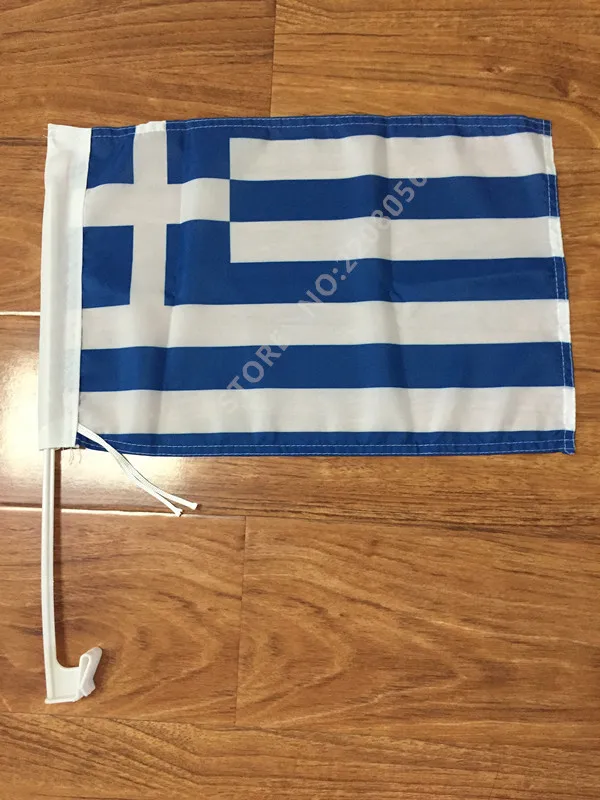 

30X45C Greek flag Greek car window flag pole car decoration Free Shipping